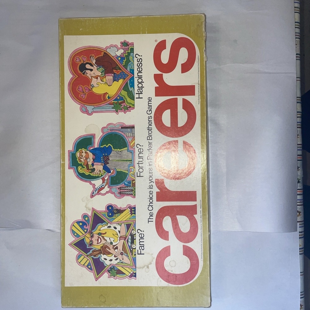 Careers A Parker Game Board 1976 COMPLETE Cool Vintage Art